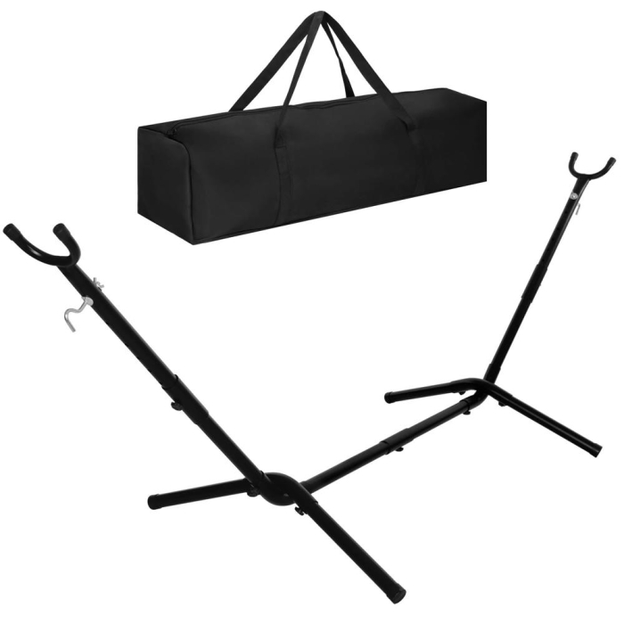 Suport hamac din metal cu husa transport, reglabil pe inaltime si lungime, 270x99x95 cm, negru [6]