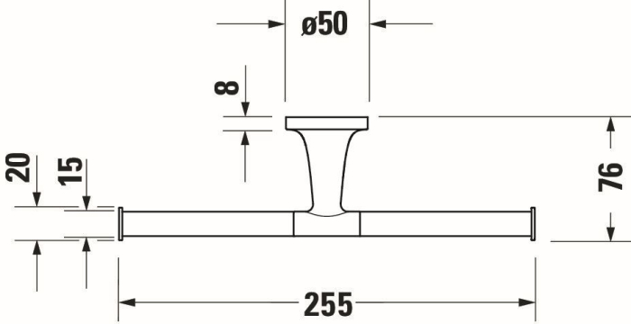 Suport hartie Duravit 0099384600, igienica Starck T, tip instalare pe perete, numar role hartie 2, negru [14]