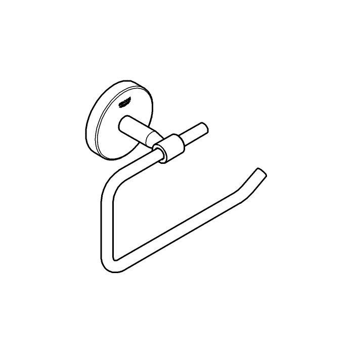Suport hartie Grohe 40457001, igienica Bau Cosmopolitan, tip instalare pe perete, numar orificii instalare 2, crom [5]