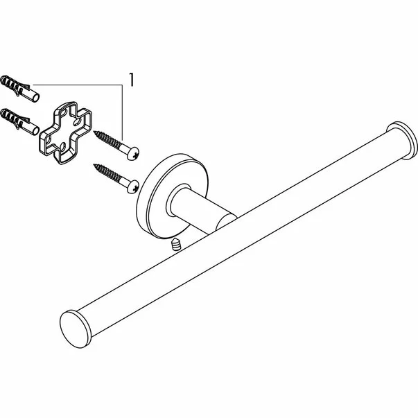Suport hartie igienica dublu crom Hansgrohe Logis Universal [2]