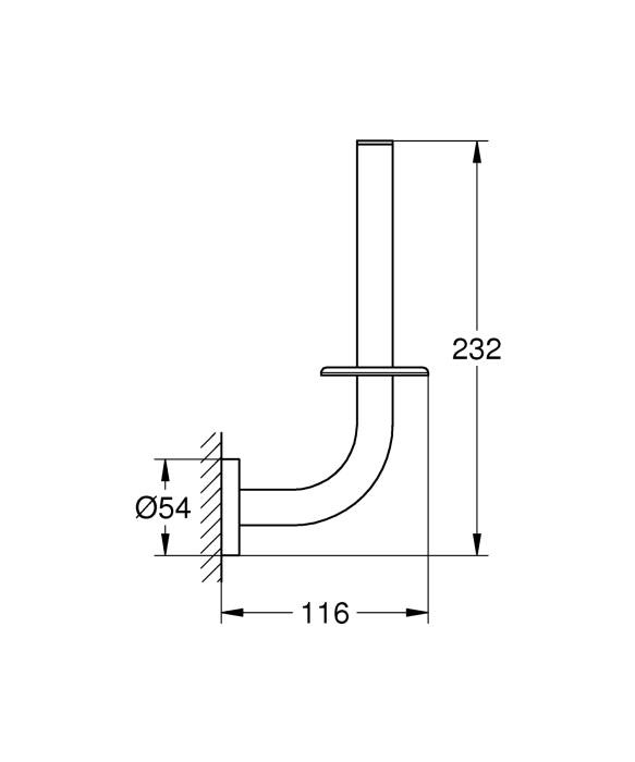Suport hartie igienica Grohe 40385BE1, Essentials, montare pe perete, 1 rola, fixare ascunse, lucios, nickel [2]