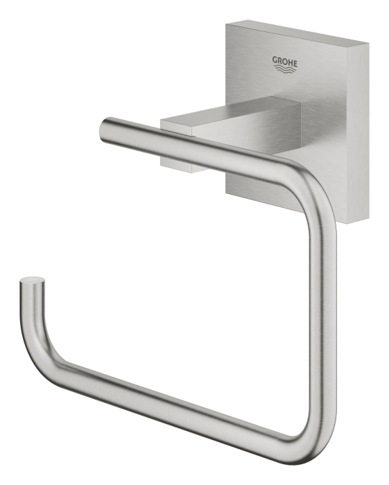 Suport hartie igienica Grohe 40978DC0, Start Cube, pe perete, metal, mat, otel satinat [2]
