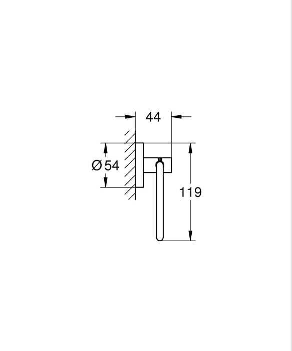 Suport hartie igienica Grohe 41200DC0, Start, pe perete, metal, mat, otel satinat [3]