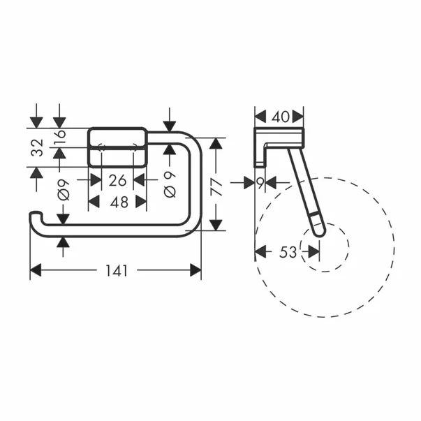 Suport hartie igienica Hansgrohe AddStoris bronz periat [2]