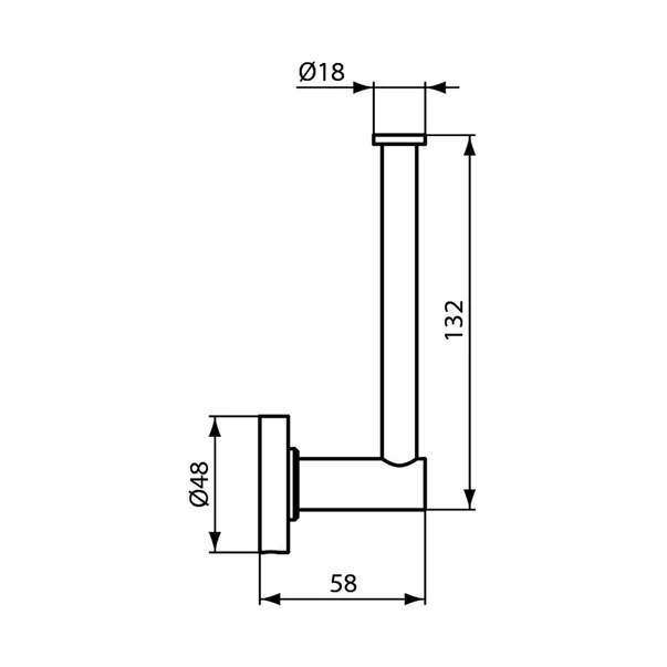 Suport hartie igienica rezerva negru mat Ideal Standard IOM [2]