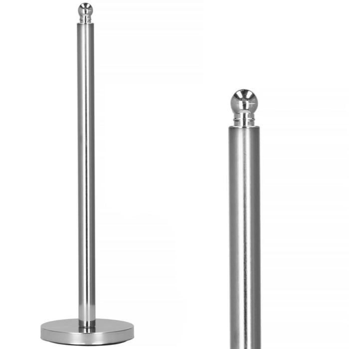 Suport hartie igienica tip tija, 51cm, argintiu cromat [7]