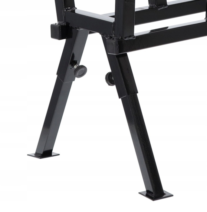 Suport capra metalic pentru taiat lemne, brat reglabil, pliabil, picioare reglabile, max 200 kg, 81x37x103 cm, negru [4]