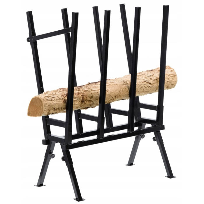 Suport capra metalic pentru taiat lemne, brat reglabil, pliabil, picioare reglabile, max 200 kg, 81x37x103 cm, negru [5]