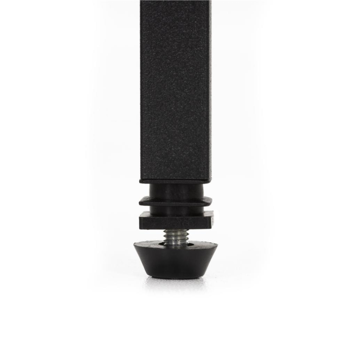 Suport metalic pentru floare, cu polita rotunda din MDF, 32x32x43 cm, negru [6]