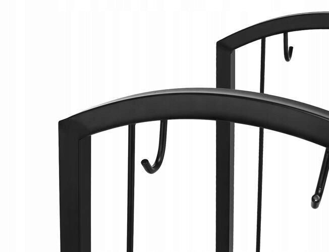 Suport metalic pentru lemne de foc cu 4 accesorii, 74x40x30 cm, negru [5]