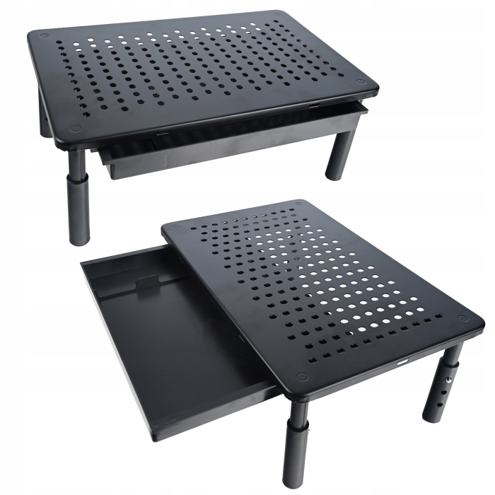 Suport multifunctional reglabil pentru laptop, monitor si imprimanta, cu 3 trepte de ajustare a inaltimii, sertar integrat pentru depozitarea accesori [4]