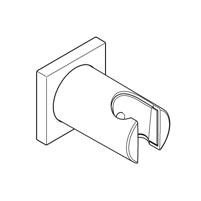 Suport para dus Grohe 270752430, 69 mm, 50 mm, universal, pe perete, abs, metal, suport para dus incorporat, Negru [5]