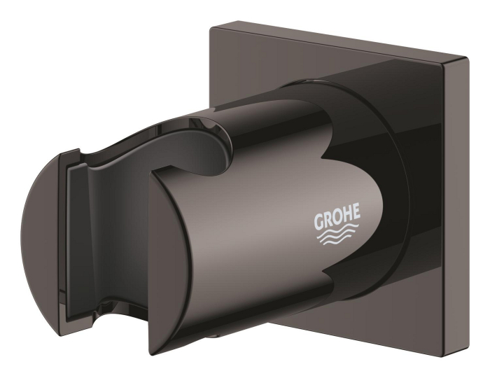 Suport para dus Grohe 27075A00, Rainshower, pe perete, universal, lucios, grafit [3]