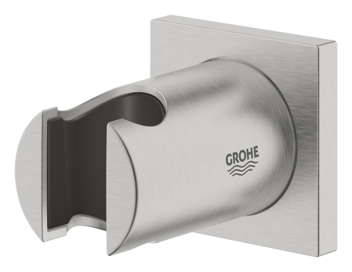 Suport para dus Grohe 27075DC0, Rainshower, pe perete, universal, mat, otel satinat [3]