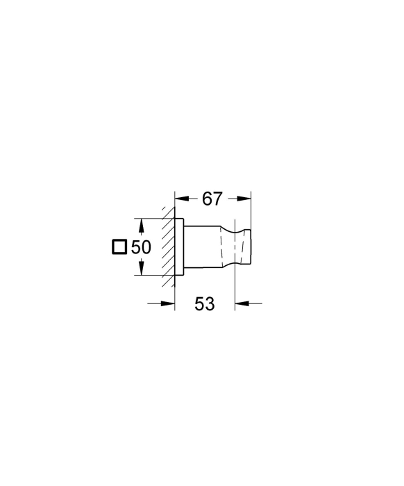 Suport para dus Grohe 27075GN0, Rainshower, pe perete, universal, mat, auriu [4]