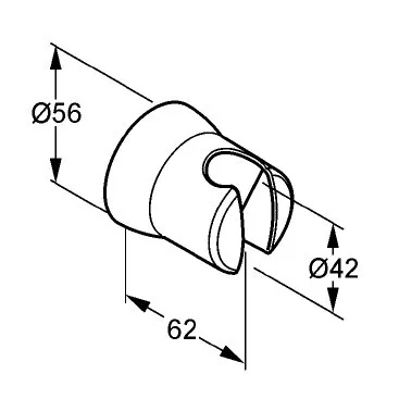 Suport para dus Kludi Sirena 6305005-00, universala, montare pe perete, fix, crom [2]