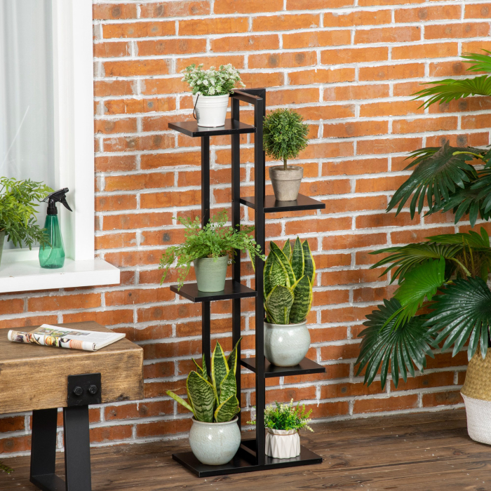  Suport pentru Plante cu 5 Niveluri, Raft de Colt pentru Plante, Suport pentru Ghiveci, Organizator Decorativ [2]