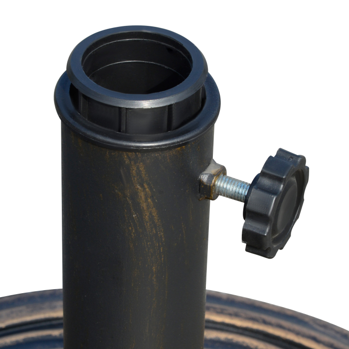  Suport pentru umbrela de exterior, 12kg, rotund, Bronz | Aosom Ro [7]