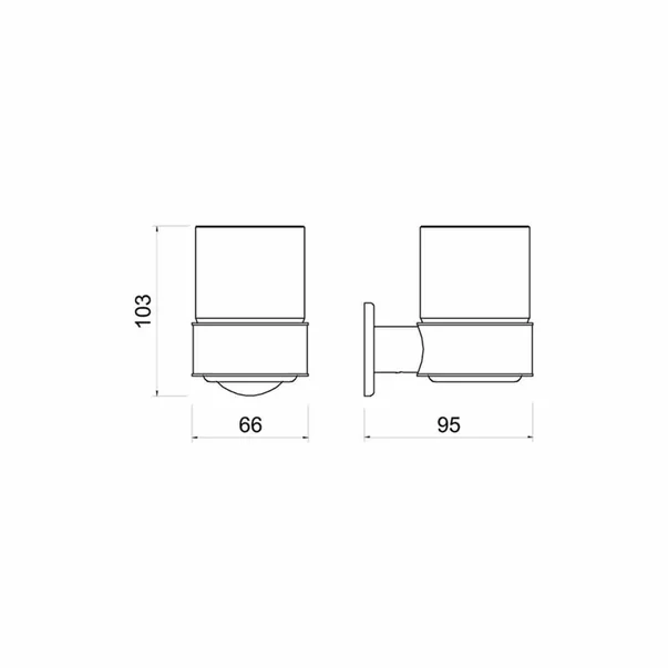 Suport periute de dinti Ferro Smile crom [2]