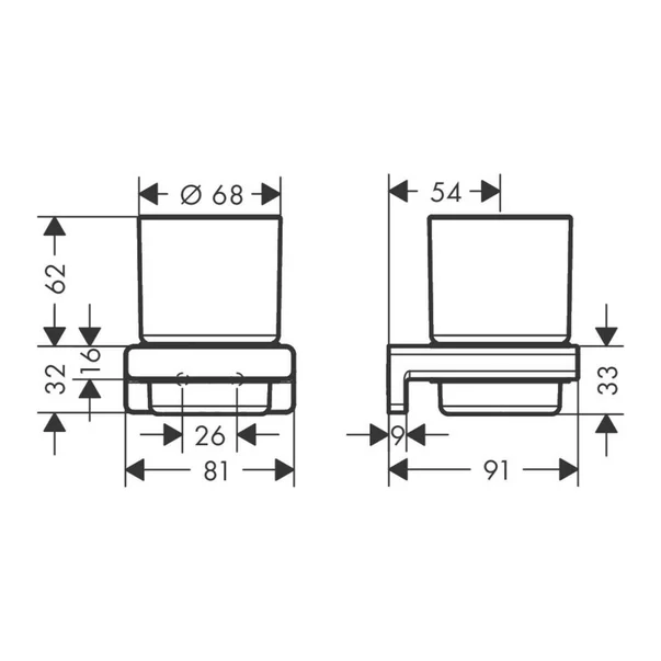 Suport periute de dinti Hansgrohe AddStoris crom lucios [2]