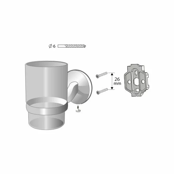 Suport periute de dinti satinat Bisk Virginia [2]
