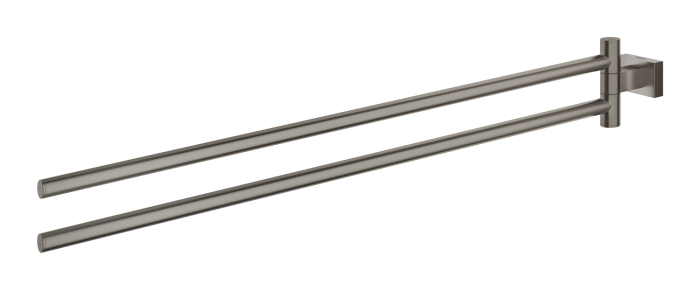 Suport prosop Grohe 40624AL1, Essentials Cube, pe perete, 450 mm, metal, mat, grafit [2]