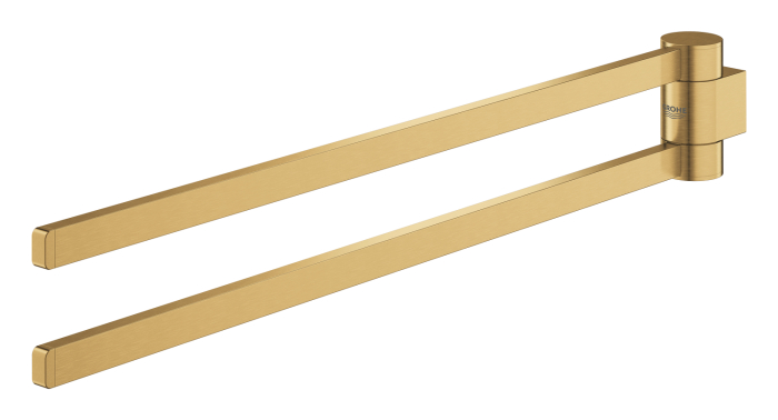 Suport prosop Grohe 41063GN0, Selection, 400 mm, pe perete, pivotant, metal, mat, auriu [2]