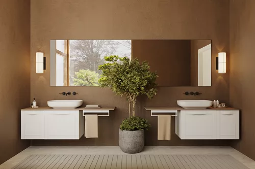 Suport prosop Oristo Uni, pe mobilier, 45 cm, metal, mat, alb, 00-A-RE-45-2 [4]