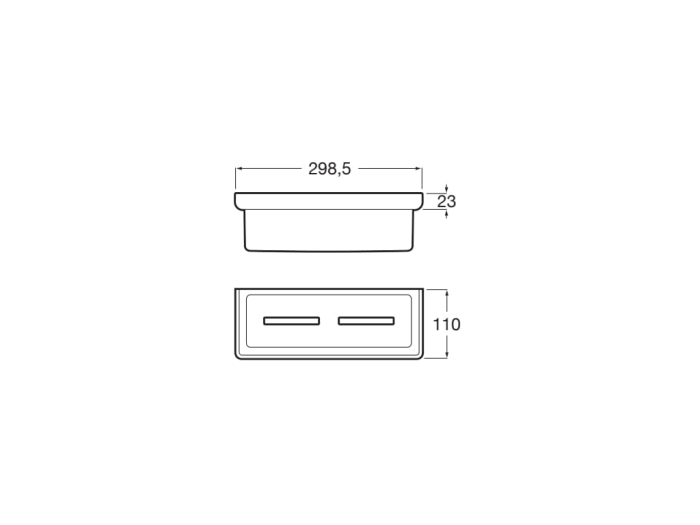 Suport Roca A817028CN0, Raft dus Tempo, numar orificii instalare 2, pentru un dus confortabil zilnic, negru [2]