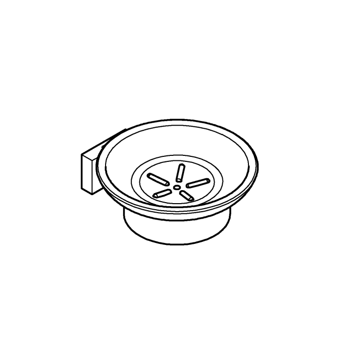 Suport sapun Grohe 40754001, 110 mm, 1 orificii instalare, pe perete, sticla, metal, elemente fixare ascunse, Crom [4]