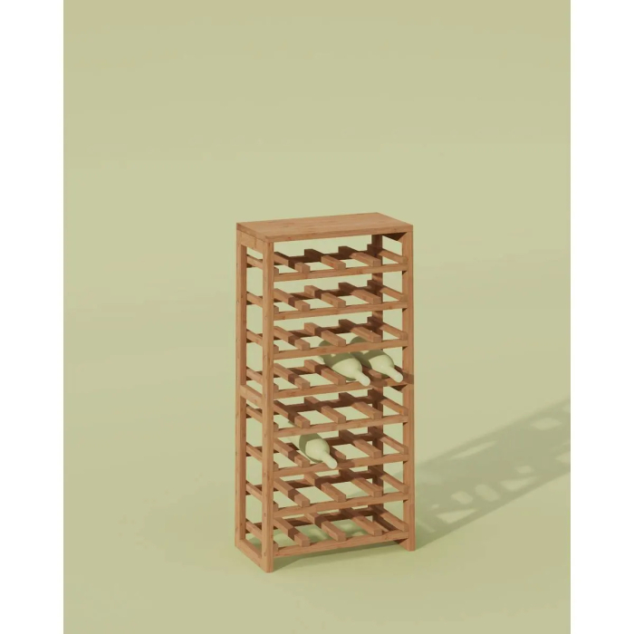 Suport sticle 5Five Linha bambus pentru 32 sticle, 45x24x89 cm, maro natural [6]