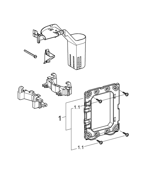 Suport tablete WC Grohe 38967000, rezervoare incastrate utilizare, rapid sl gama produs compatibil, retrofit [12]