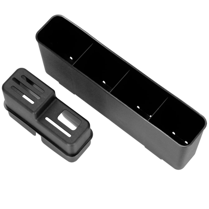 Suport vase 2 niveluri cu tava scurgere si suport tacamuri, 42x30x31,5 cm, negru [8]