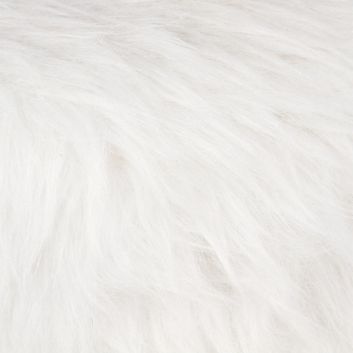 Taburet Atmosphera Oslo cu efect de blana, 42 cm, alb [2]