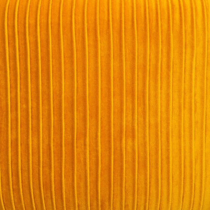 Taburet Atmosphera Solaro rotund cu baza aurie, 35x41 cm, galben mustar [3]