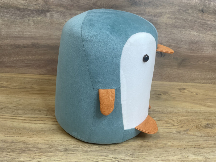 Taburet pentru copii, 28x25cm, maxim 50kg, model pinguin albastru [6]
