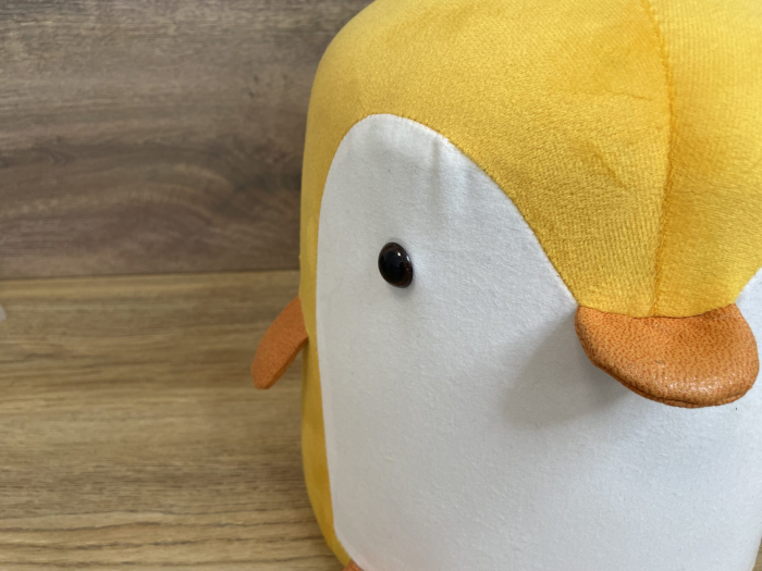 Taburet pentru copii, 28x25cm, maxim 50kg, model pinguin galben [2]