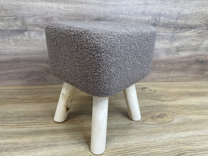 Taburet pentru copii, patrat, 26x26x34cm, maxim 50kg, maro [8]