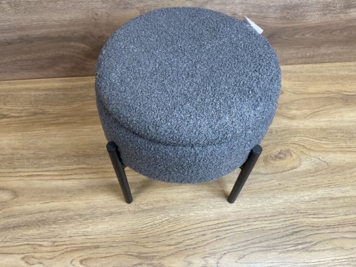 Taburet pentru copii, rotund, spatiu depozitare, 31x28cm, maxim 50kg, gri [3]