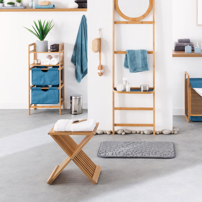 Taburet pliabil 5Five din bambus, 40x32x45 cm, maro caramel [2]