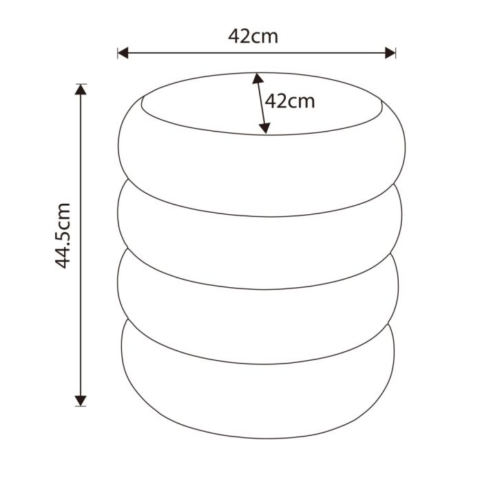 Taburet tapitat Snuggo cu spatiu de depozitare, velur, diametru 42 cm, inaltime 45 cm, portocaliu [2]