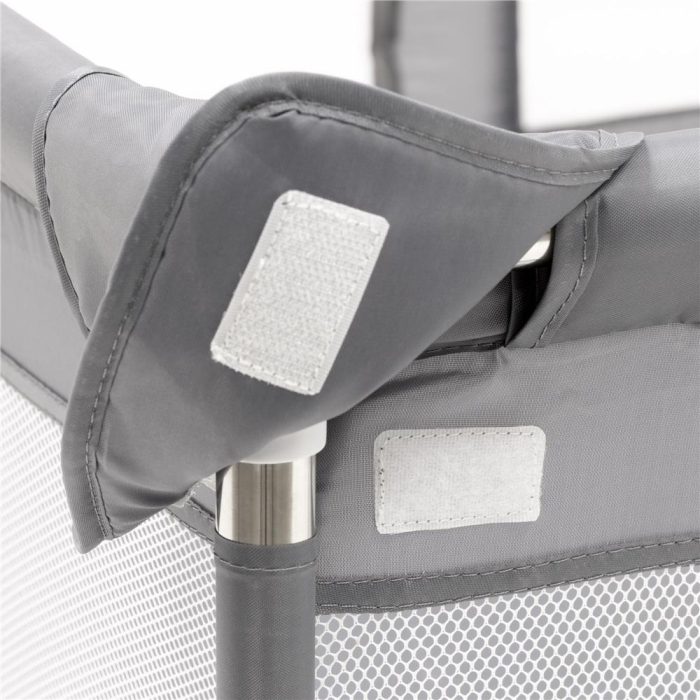 Tarc joaca pliabil copii intrare fermoar plasa protectie, 200x180x66 cm, sigur, gri [14]