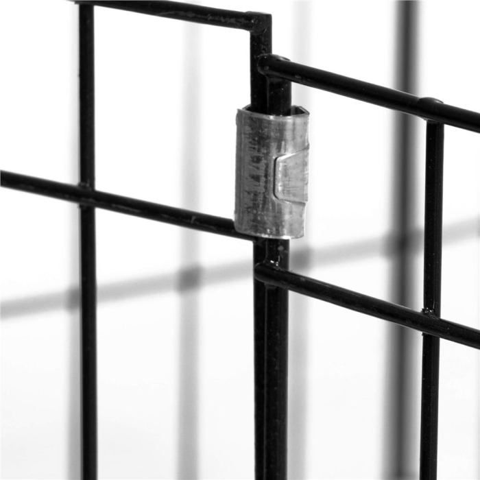 Tarc pentru animale de companie, din fier, forma configurabila, cu usa de acces, 3XL, 155x155x61cm, negru [14]