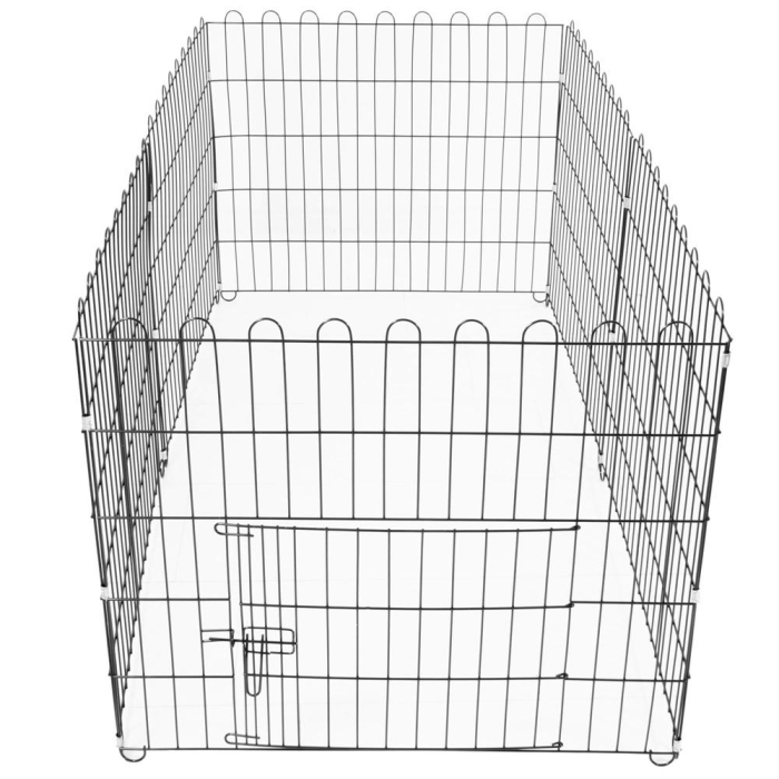 Tarc pentru animale de companie, din fier, forma configurabila, cu usa de acces, 3XL, 165x85x73cm, negru [6]