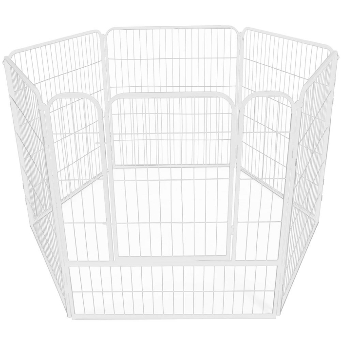 Tarc animale companie fier configurabil usa acces 4xl, 184x100x93 cm, pliabil, alb [22]