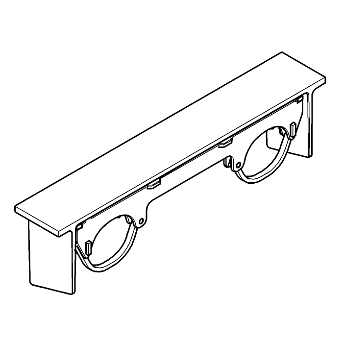 Tavita baterie Grohe 18608001, 43 mm, 261 mm, 2 orificii instalare, pe baterie, grohtherm 2000 gama compatibila, Crom [3]