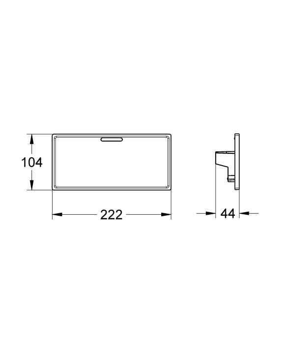 Tavita Grohe 18700000, 222 mm, 104 mm, 2 orificii instalare, pe baterie, grohtherm cube gama compatibila, Alb [2]