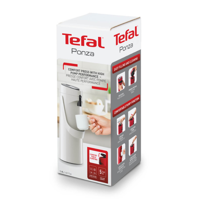 Termos cu pompa Tefal Ponza Pump K3140214, 1.9 litri, alb [12]