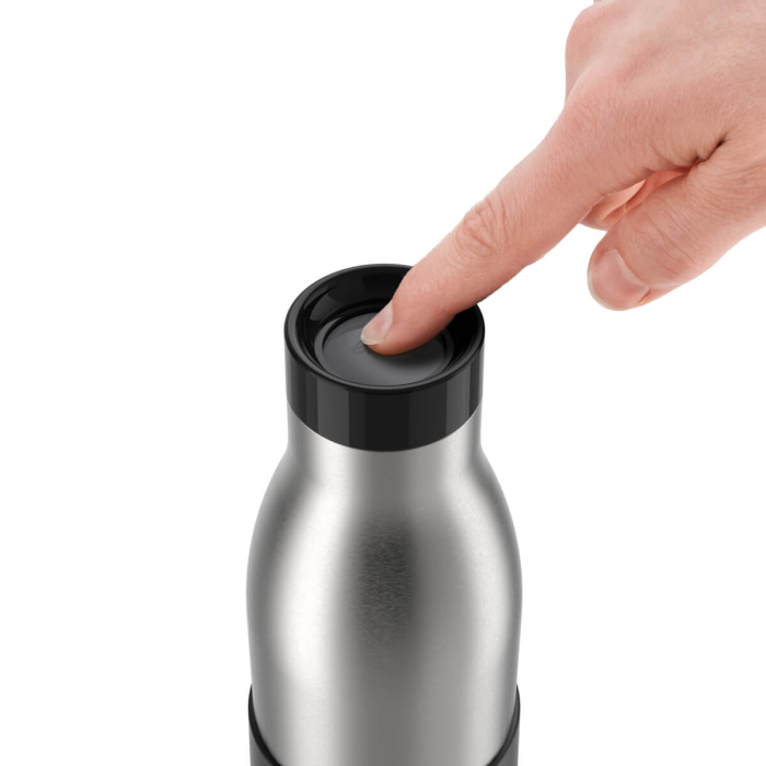 Termos Tefal BluSpin N3113510, inox, 0.7 L, 100% etans, argintiu & negru [3]