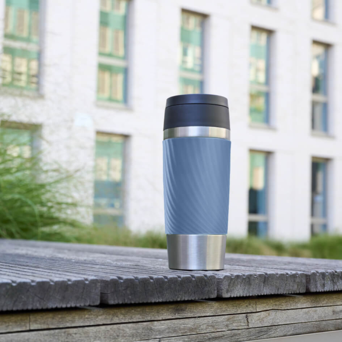 Termos Tefal Travel Mug Classic N2024510, 0.36 L, pastrare la rece 12 ore, pastrare la cald 6 ore, albastru & argintiu [5]